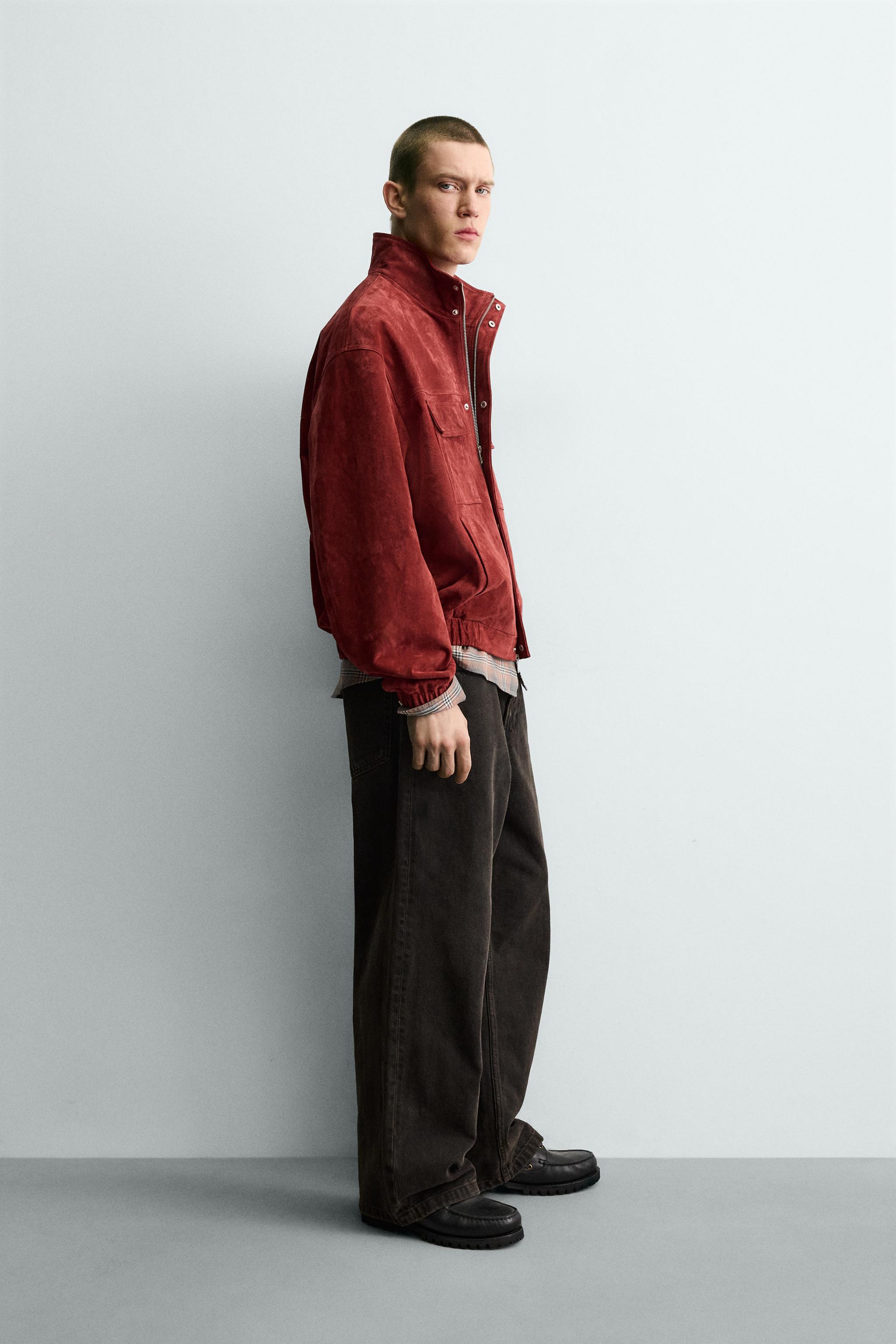 BLOUSON EN CUIR COUPE DÉCONTRACTÉE